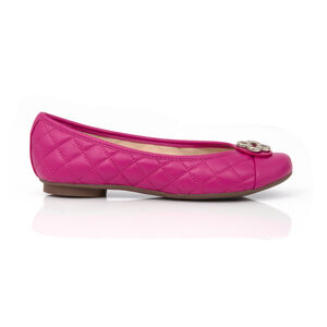 SAPATILHA CATHERINE VINTAGE ROSA DE COURO MATELASSÊ