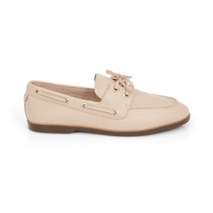 LOAFER MOCASSIM NUDE SEDA DE COURO