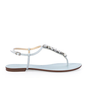 SAND&Aacute;LIA RASTEIRA COURO AZUL TURMALINA PEDRARIAS