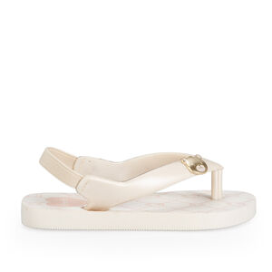 CHINELO BEB&Ecirc; OFF WHITE COM TIRA EL&Aacute;STICA INJETADO