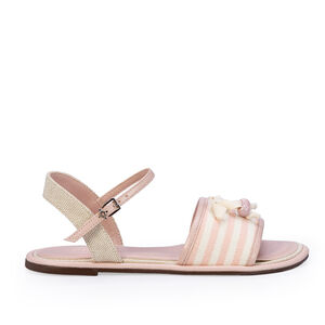 SAND&Aacute;LIA INFANTIL ROSA PE&Ocirc;NIA LISTRAS