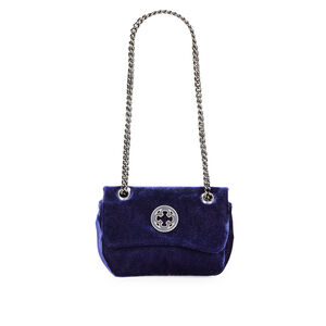 BOLSA SHOULDER BAG VELUDO MARINHO OLIVIA