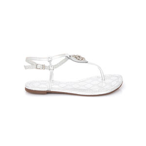 SANDÁLIA RASTEIRA PRATA GLITTER MONOGRAMA INFANTIL