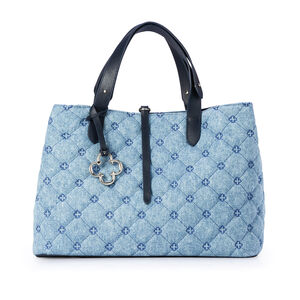 BOLSA SHOPPER TECIDO MATELASSÊ JEANS