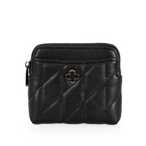 CARTEIRA PEQUENA PRETA MATELASS&Ecirc;