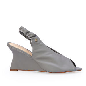 SAND&Aacute;LIA ANABELA COURO CINZA CARBONO EL&Aacute;STICO