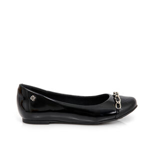 SAPATILHA PRETA INFANTIL MONOGRAMA CORRENTE