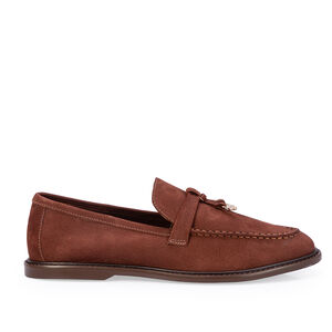 LOAFER MOCASSIM MARROM &Eacute;BANO DE COURO NOBUCK
