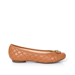 SAPATILHA CATHERINE VINTAGE DE COURO CARAMELO MATELASSÊ
