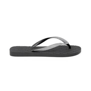 CHINELO DE DEDO MONOGRAMA PRETO METALIZADO