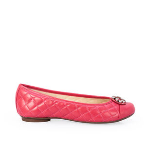 SAPATILHA COURO ROSA BICO REDONDO CATHERINE