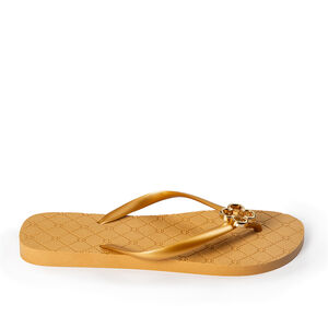 CHINELO DE DEDO DOURADO MONOGRAMA