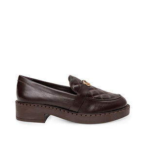 LOAFER MOCASSIM MARROM DE COURO MATELASSÊ