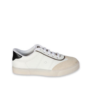 T&Ecirc;NIS INFANTIL BRANCO E PRETO DE COURO AMARRA&Ccedil;&Atilde;O