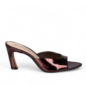 MULE SALTO M&Eacute;DIO MARROM DE COURO SPECCHIO