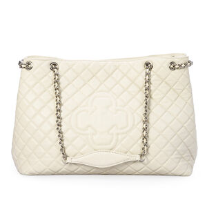 BOLSA BEGE VANILLA DE COURO MATELASSÊ HOBO
