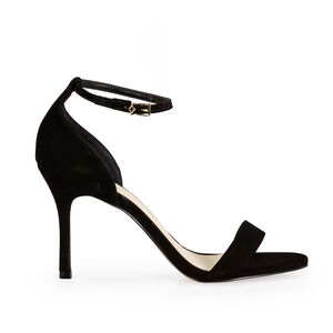 SAND&Aacute;LIA DE TIRA PRETA SALTO ALTO COURO SUEDE