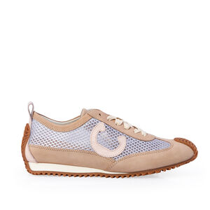 TÊNIS FEMININO COURO NOBUCK NUDE SEDA SNEAKER