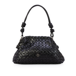 BOLSA PRETA DE COURO TRESS&Ecirc; CLUTCH