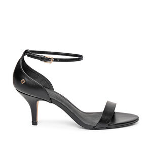 SAND&Aacute;LIA SALTO FINO PRETO DE COURO