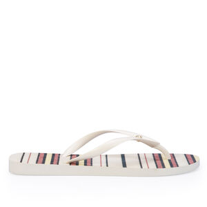 CHINELO DE DEDO BRANCO COM LISTRAS