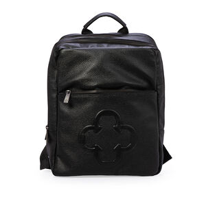 MOCHILA FEMININA PRETA DE COURO