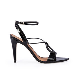 SAND&Aacute;LIA SALTO ALTO PRETA DE COURO