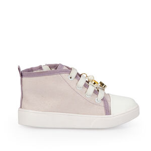 T&Ecirc;NIS BEB&Ecirc; CANO ALTO ROSA E BRANCO AMARRA&Ccedil;&Atilde;O