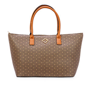 BOLSA GRANDE MONOGRAMA SHOPPER AL&Ccedil;A CARAMELO