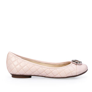 SAPATILHA CATHERINE ROSA PE&Ocirc;NIA DE COURO MATELASS&Ecirc;