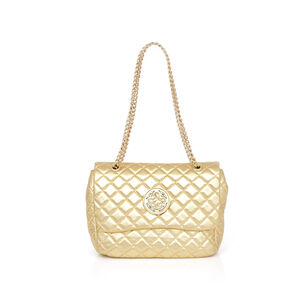 BOLSA DOURADA MATELASSÊ METALIZADA OLIVIA