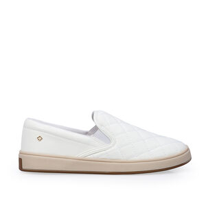 TÊNIS SLIP ON BRANCO MATELASSÊ FEMININO