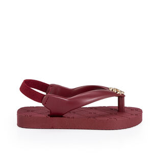 CHINELO BEB&Ecirc; VERMELHO COM TIRA EL&Aacute;STICA INJETADO