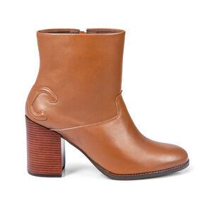 BOTA CANO CURTO CARAMELO DE COURO MOGNO