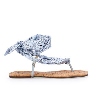 SAND&Aacute;LIA RASTEIRA LEN&Ccedil;O ESTAMPA PAISLEY AZUL