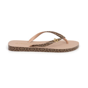 CHINELO DE DEDO NUDE SEDA MONOGRAMA