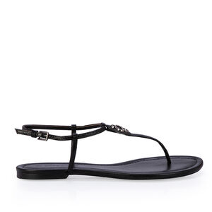 SAND&Aacute;LIA RASTEIRA PRETA  DE COURO