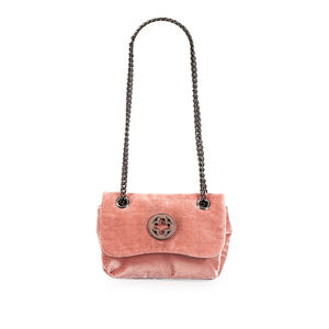 BOLSA SHOULDER BAG VELUDO MOCHA ROSE OLIVIA