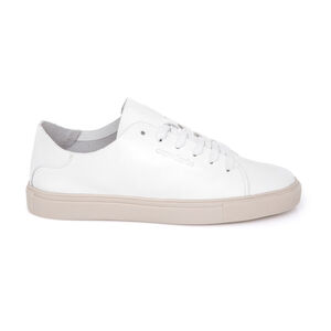 TÊNIS FEMININO BRANCO DE COURO AMARRAÇÃO