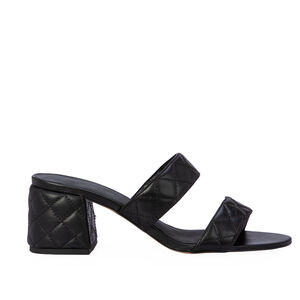 MULE PRETA DE COURO MATELASS&Ecirc;