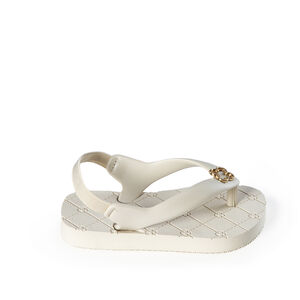 CHINELO BEBÊ BEGE VANILLA MONOGRAMA COM ELÁSTICO
