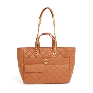 BOLSA GRANDE SHOPPER CARAMELO DE COURO NATELASS&Ecirc;