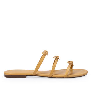 CHINELO RASTEIRO COURO BEGE SAVANA COM LA&Ccedil;OS