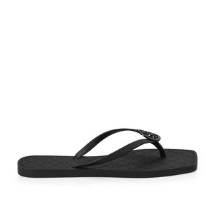 CHINELO BICO QUADRADO PRETO MONOGRAMA