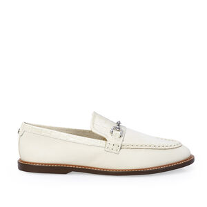 LOAFER MOCASSIM BRANCO DUNA DE COURO BRIDÃO