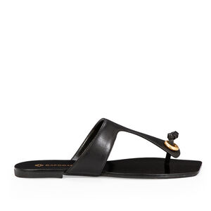 CHINELO DE DEDO COURO PRETO