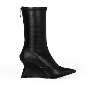 BOTA CANO LONGO PRETA STRETCH SALTO ANABELA