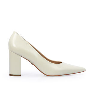 SCARPIN SALTO ALTO BRANCO DUNA DE COURO SCARPIN SALTO ALTO BRANCO DUNA DE COURO