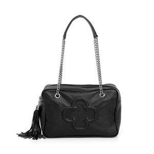 BOLSA SHOPPER PRETA DE COURO