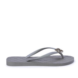 CHINELO DE DEDO PRATEADO MONOGRAMA